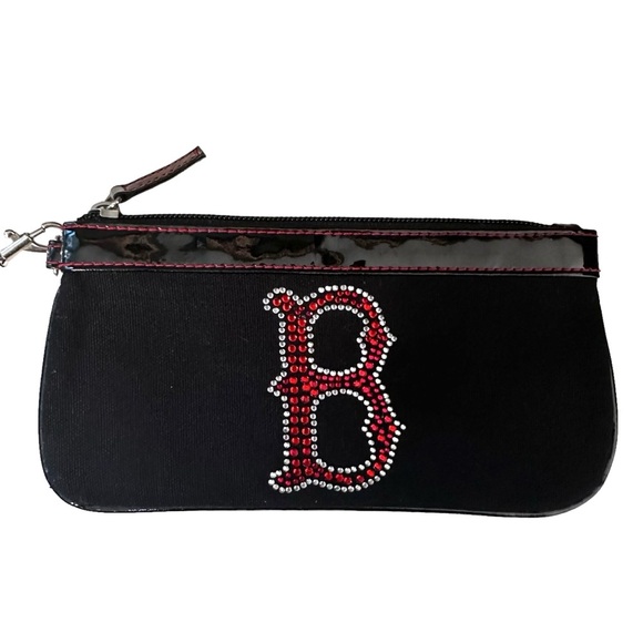 ILana Wolf | Boston Red Sox Rhinestone Bling Cluch Wristlet - Picture 2 of 6